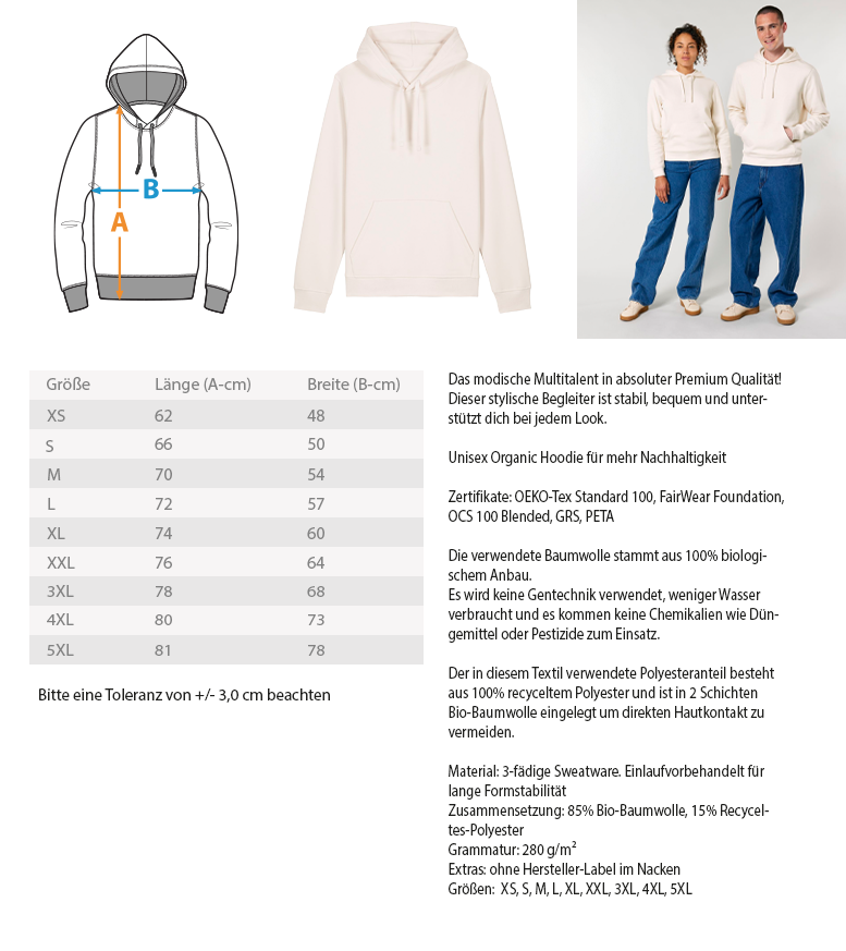 Berg Bier Herzschlag - Unisex Premium Organic Hoodie - Bergliebe Store