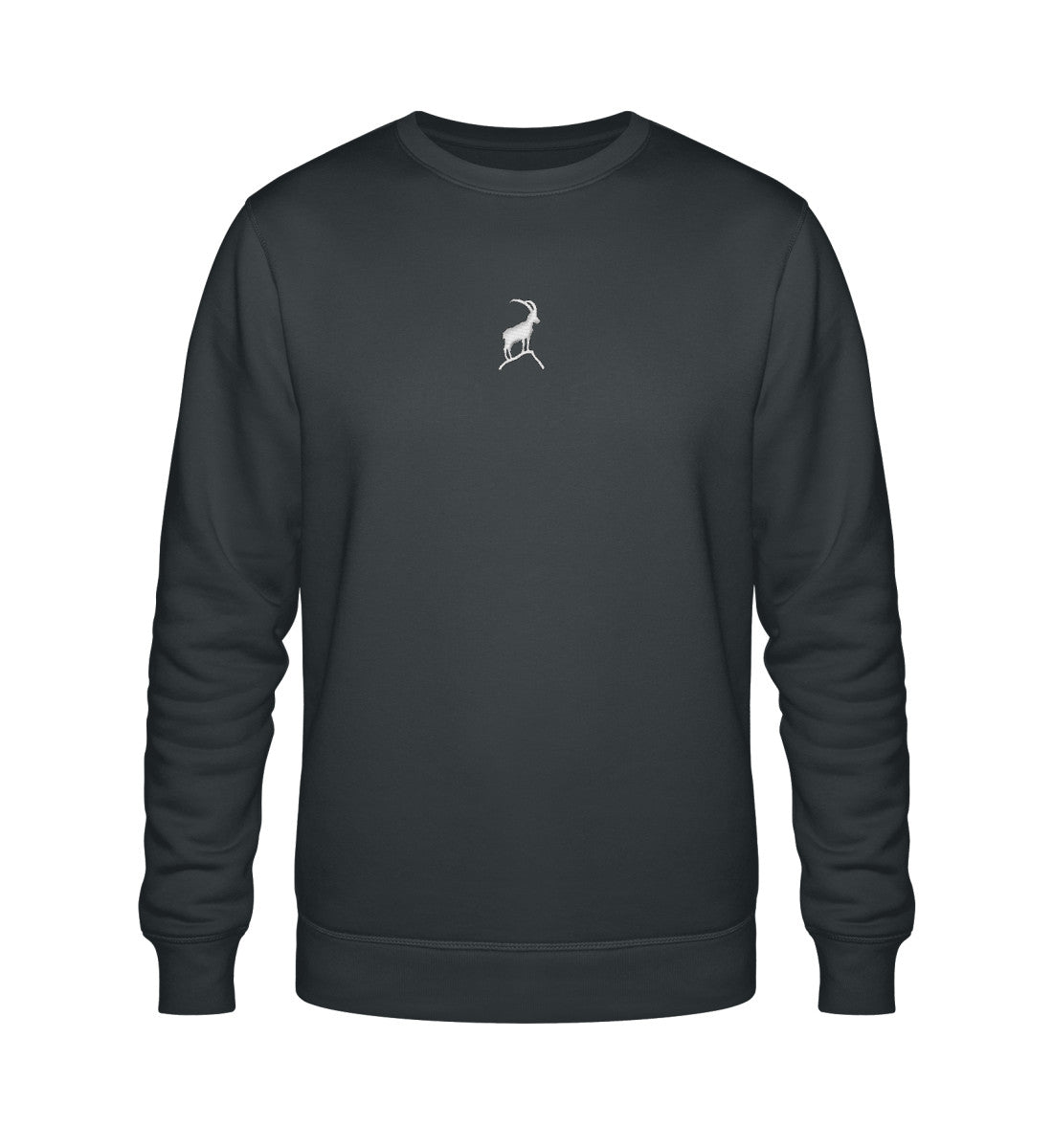 Steinbock Unisex Premium Organic Sweatshirt mit Stick - Bergliebe Store