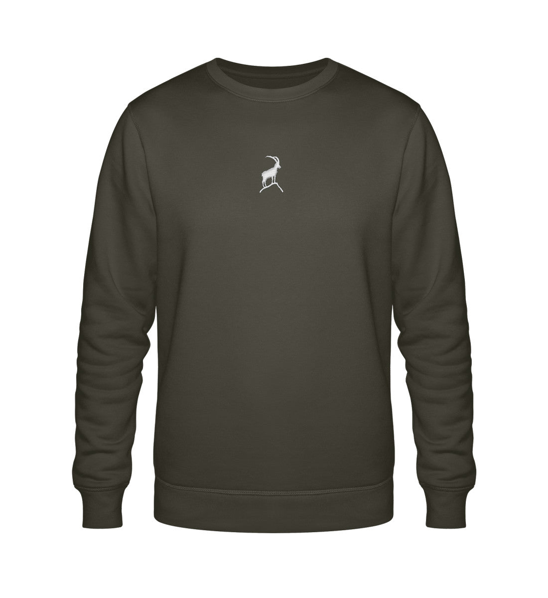 Steinbock Unisex Premium Organic Sweatshirt mit Stick - Bergliebe Store