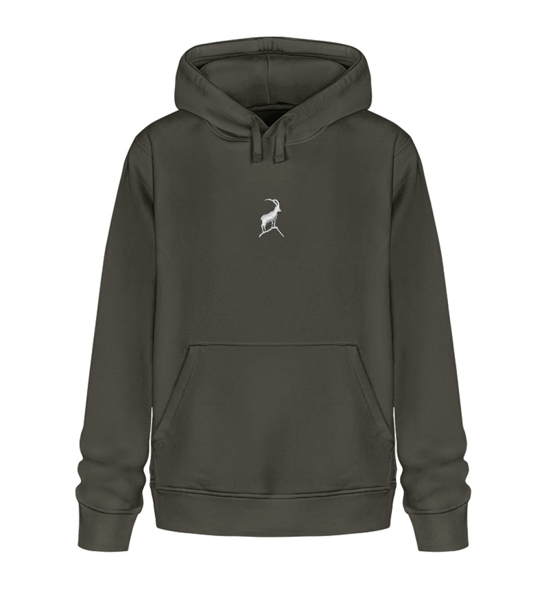 Steinbock - Unisex Premium Organic Hoodie mit Stick - Bergliebe Store