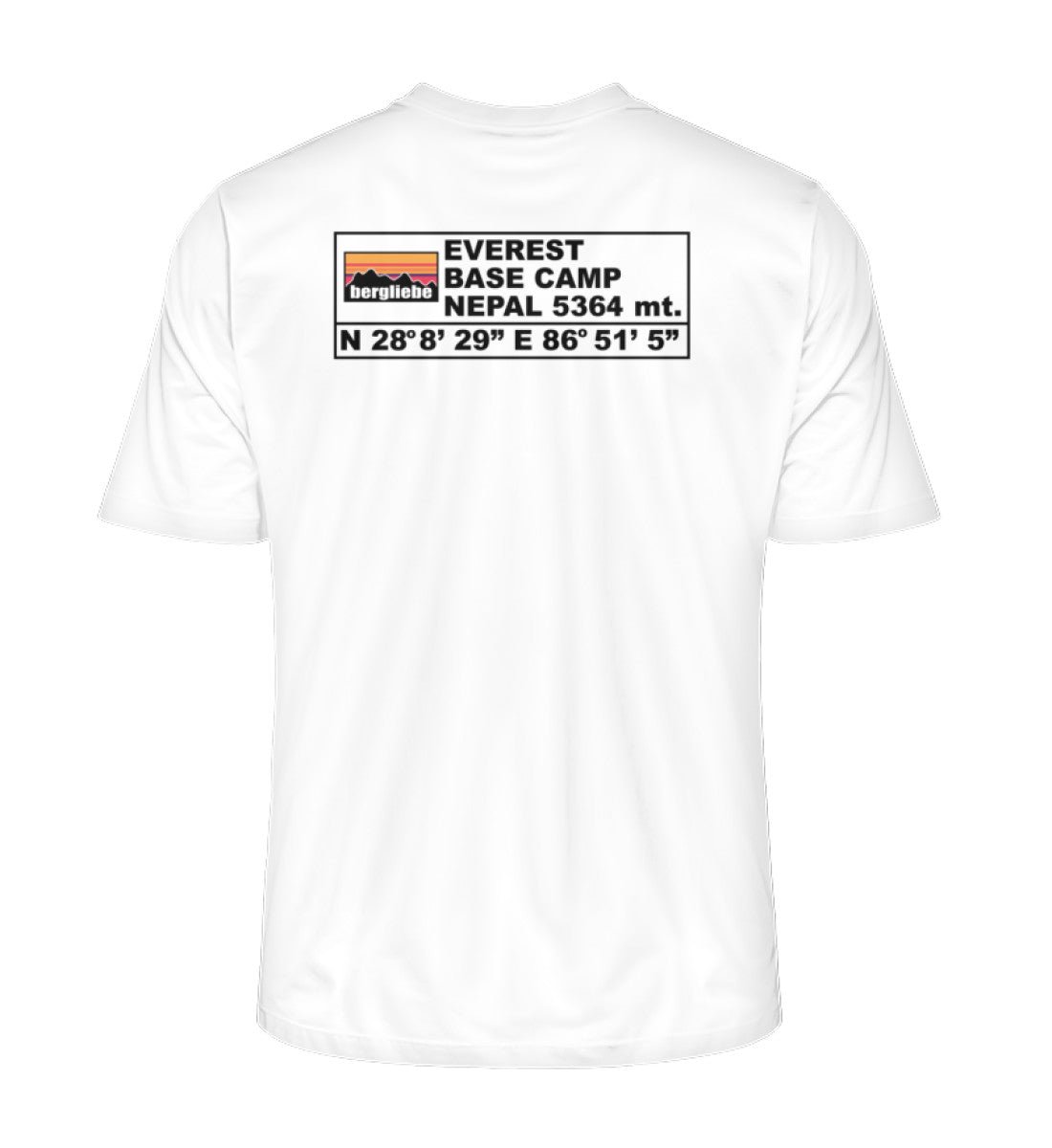 Everest Base Camp Backprint - Unisex Premium Organic T-Shirt - Bergliebe Store