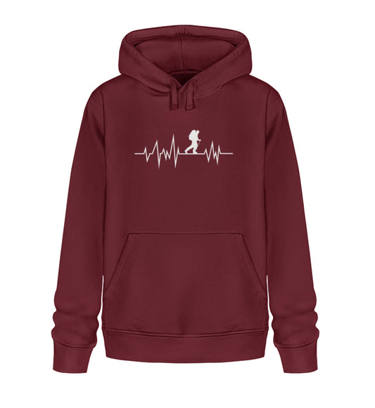Hiking Heartbeat - Unisex Premium Organic Hoodie - Bergliebe Store