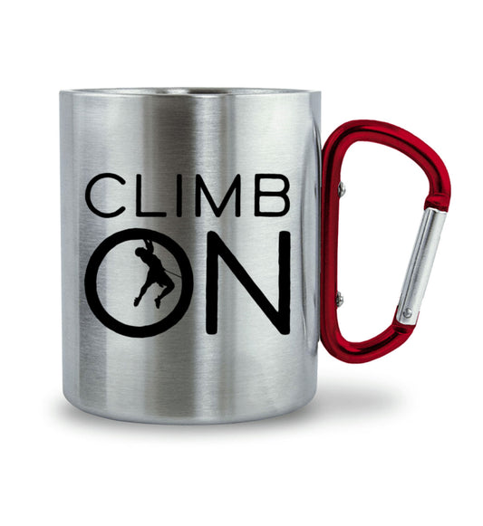Climb on - Edelstahl Karabiner Tasse - Bergliebe Store