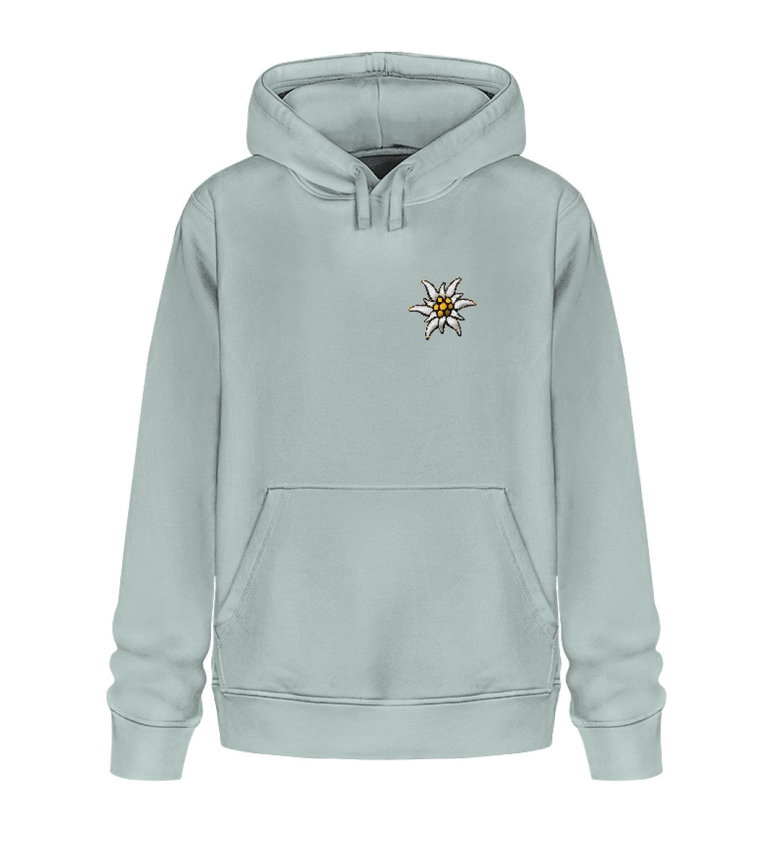 Edelweiss - Unisex Premium Organic Hoodie mit Stick - Bergliebe Store