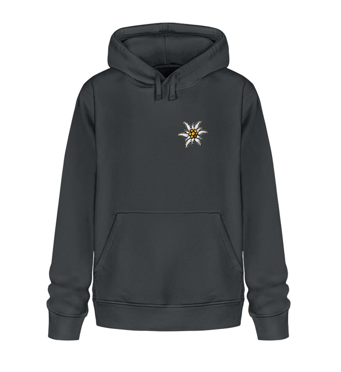 Edelweiss - Unisex Premium Organic Hoodie mit Stick - Bergliebe Store