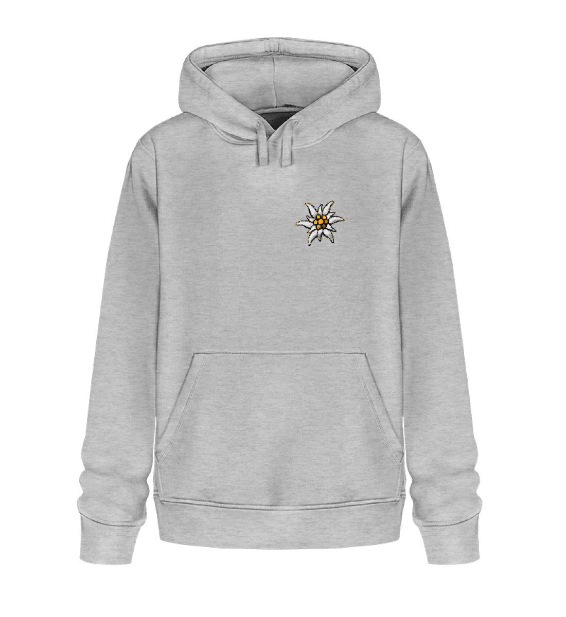 Edelweiss - Unisex Premium Organic Hoodie mit Stick - Bergliebe Store