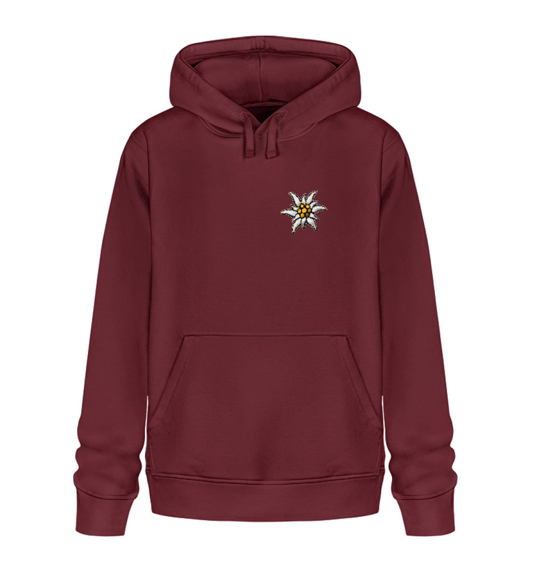 Edelweiss - Unisex Premium Organic Hoodie mit Stick - Bergliebe Store