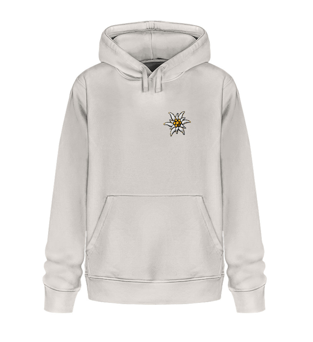 Edelweiss - Unisex Premium Organic Hoodie mit Stick - Bergliebe Store