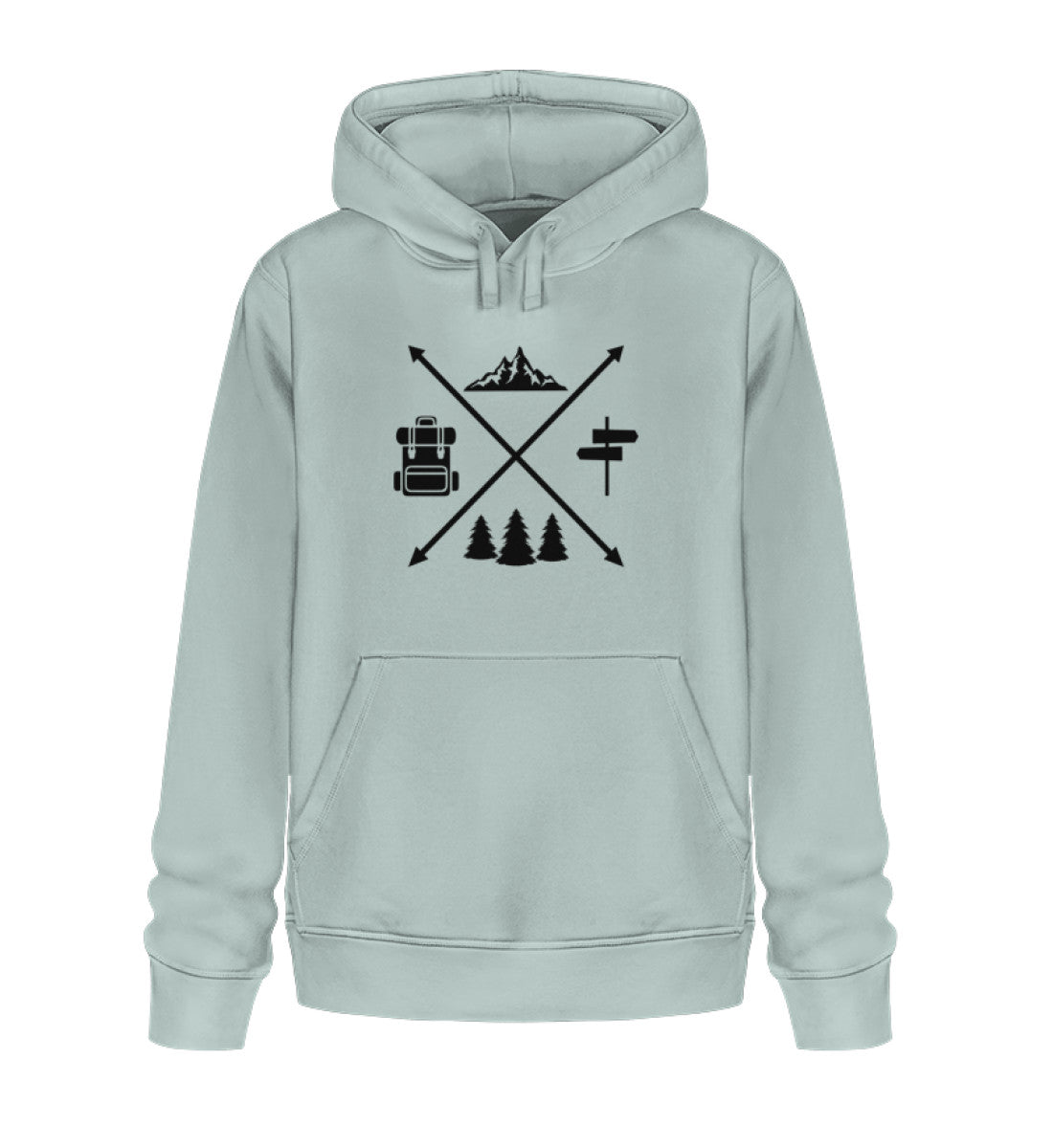 Hiking Cross - Unisex Premium Organic Hoodie - Bergliebe Store