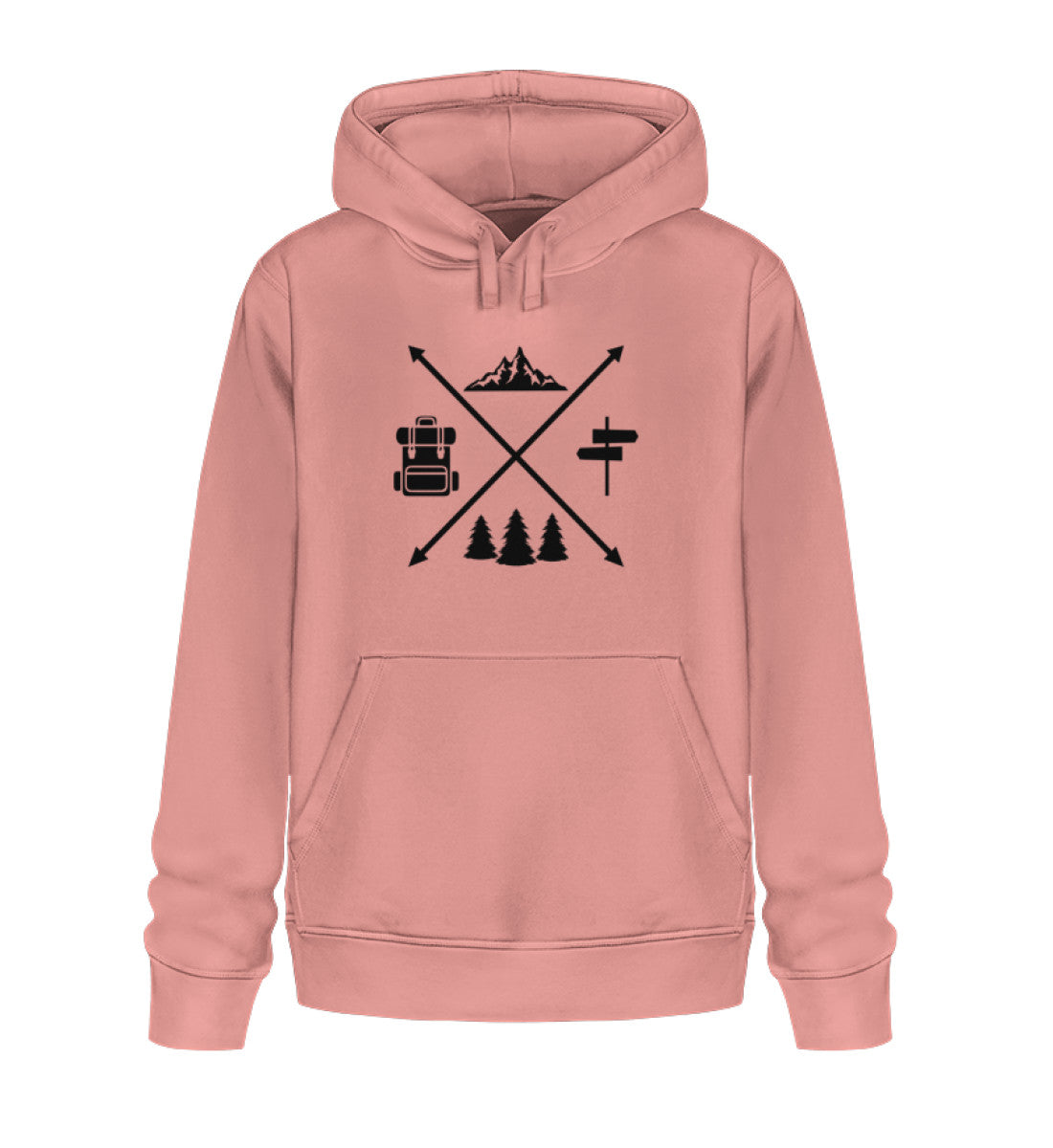 Hiking Cross - Unisex Premium Organic Hoodie - Bergliebe Store