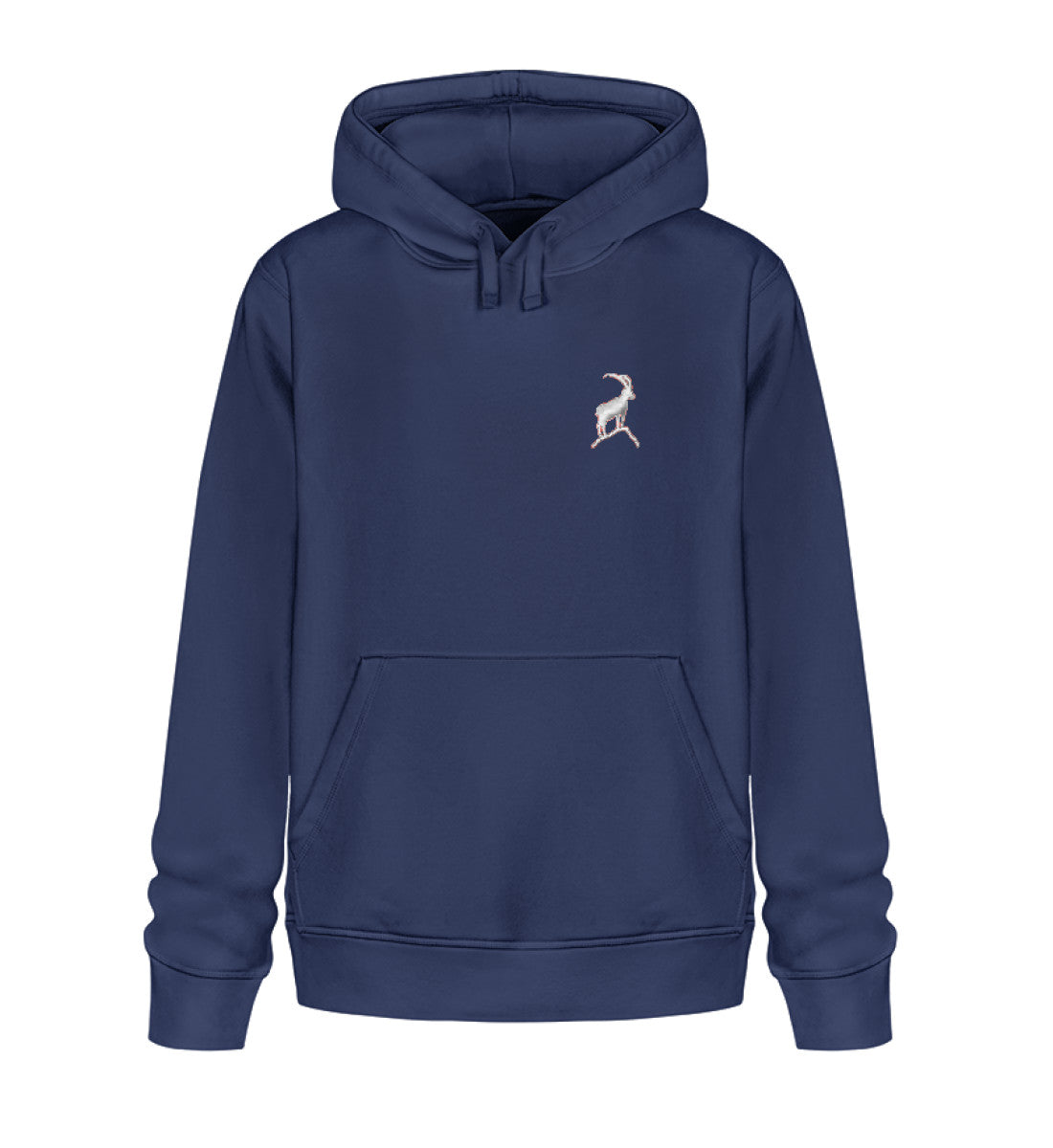 Steinbock - Unisex Premium Organic Hoodie mit Stick - Bergliebe Store