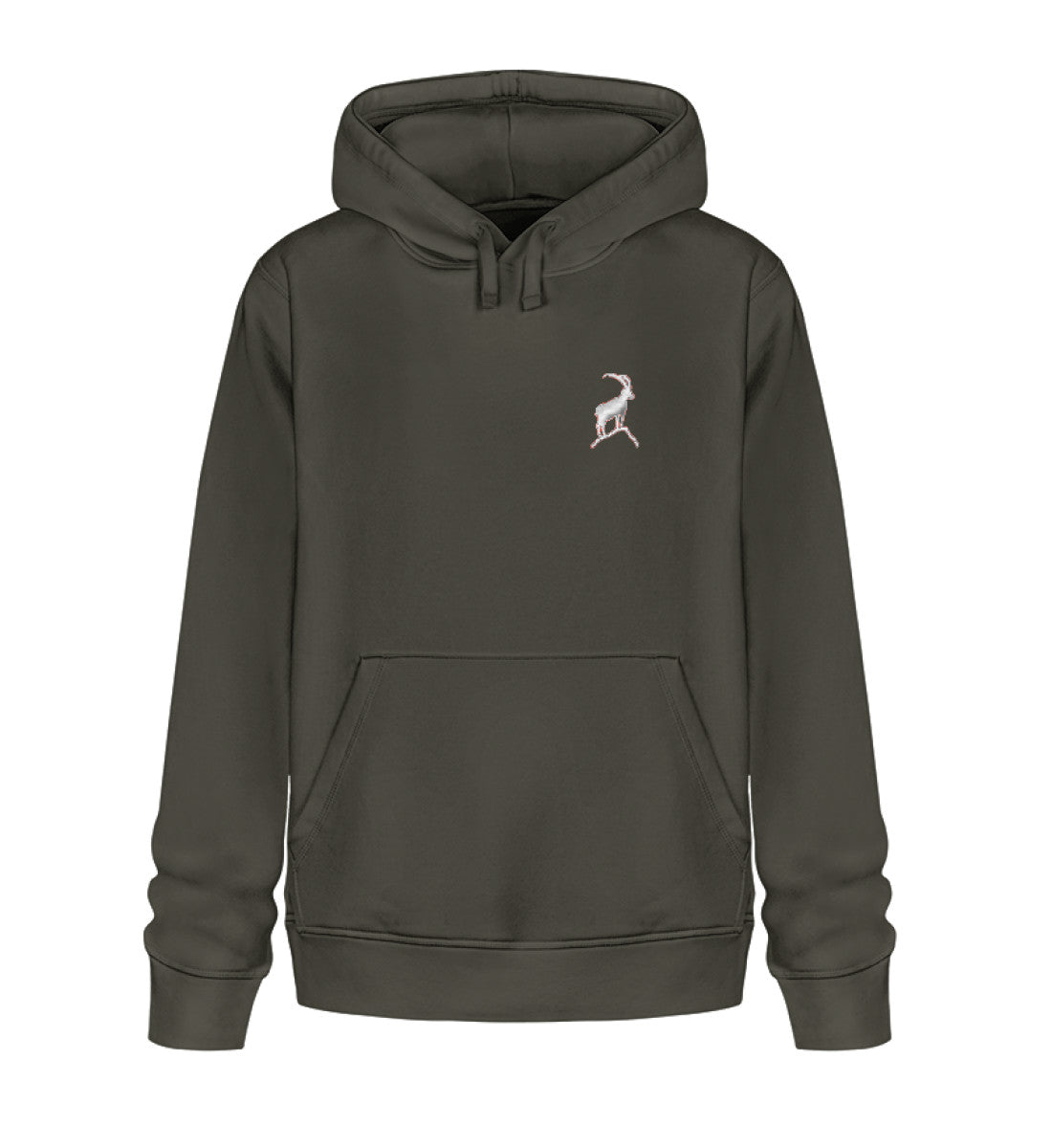 Steinbock - Unisex Premium Organic Hoodie mit Stick - Bergliebe Store
