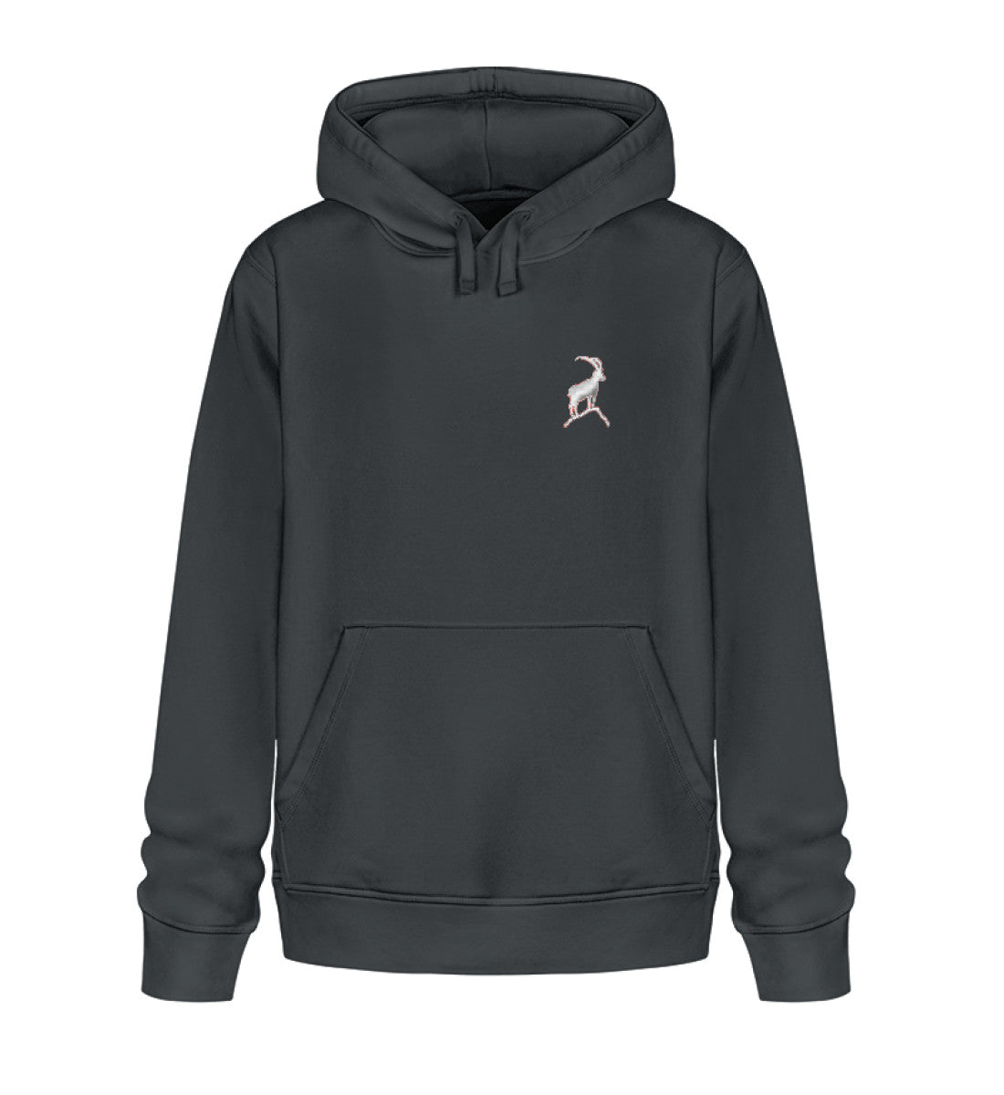 Steinbock - Unisex Premium Organic Hoodie mit Stick - Bergliebe Store