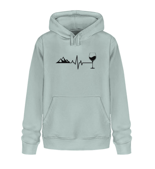 Berg Wein Herzschlag - Unisex Premium Organic Hoodie - Bergliebe Store