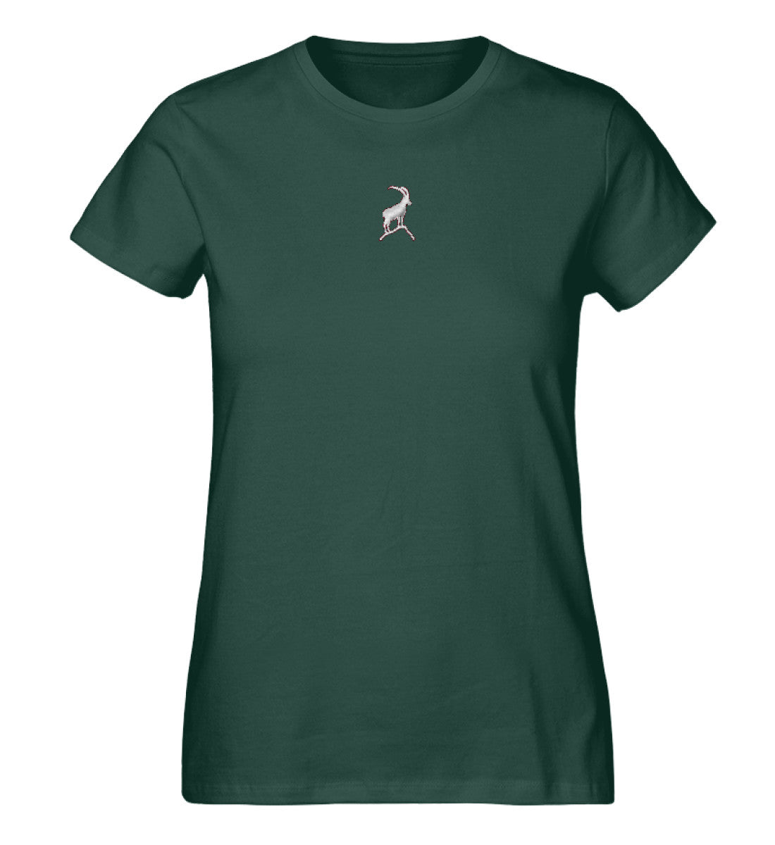 Steinbock Damen Premium Organic T-Shirt mit Stick - Bergliebe Store