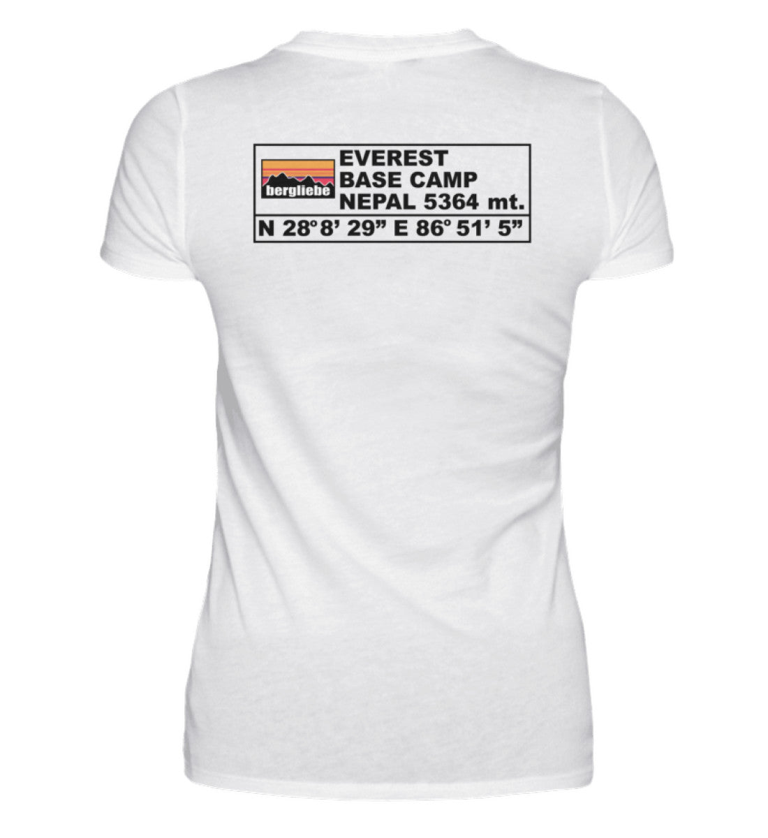 Everest Base Camp Backprint - Damen Premium T-Shirt - Bergliebe Store