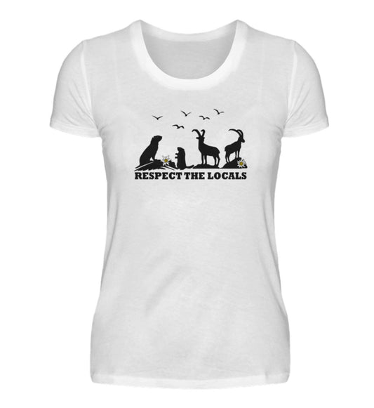 Respect the Locals - Damen Premium T-Shirt - Bergliebe Store