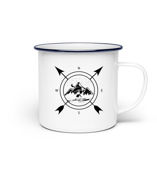 Kompass Emaille Tasse - Bergliebe Store
