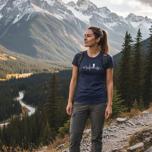 Hiking Heartbeat - Damen Premium T-Shirt - Bergliebe Store