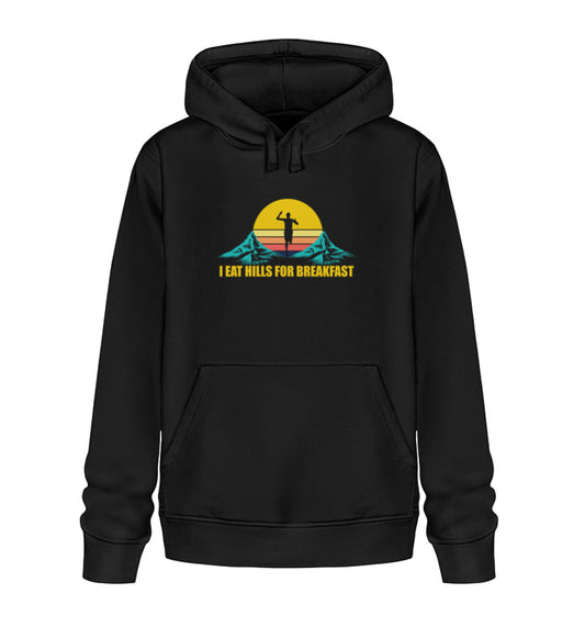 Trailrunning I eat hills for breakfast - Unisex Premium Organic Hoodie - Bergliebe Store