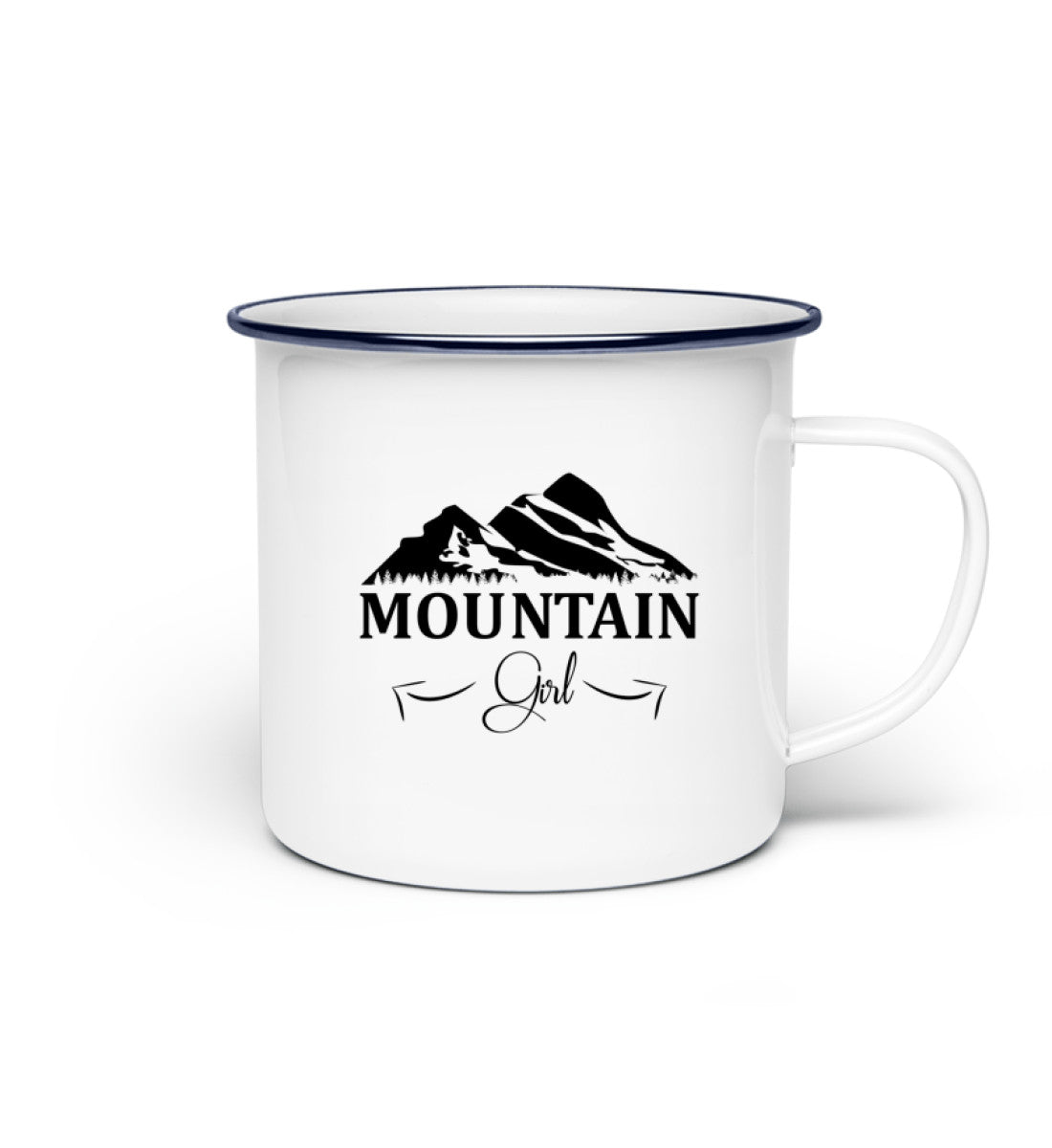 Mountain Girl Emaille Tasse - Bergliebe Store
