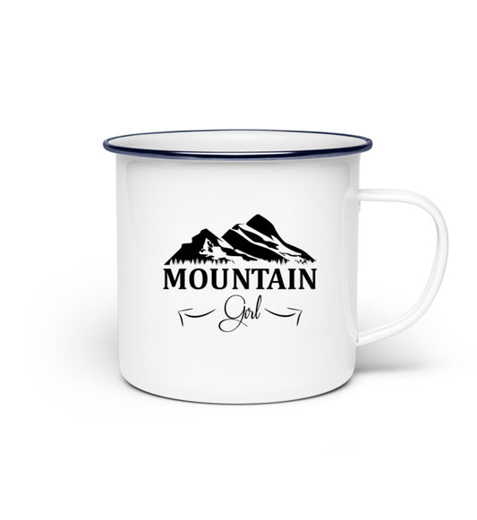 Mountain Girl Emaille Tasse - Bergliebe Store