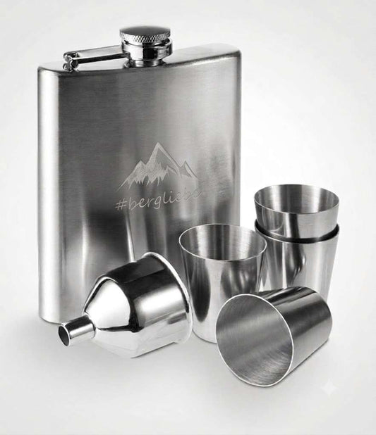 Bergliebe® Edelstahl Flachmann Set - Bergliebe Store
