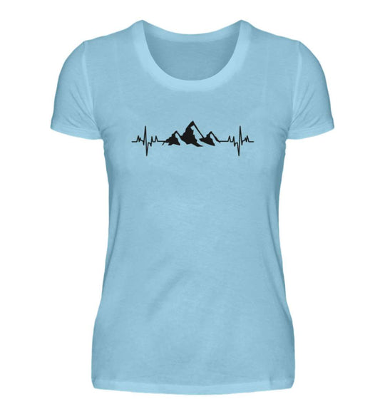 Berg Herzschlag - Damen Premium T-Shirt - Bergliebe Store