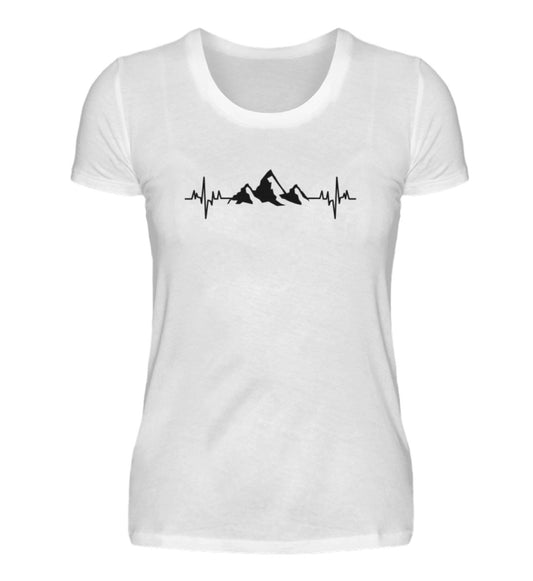 Berg Herzschlag - Damen Premium T-Shirt - Bergliebe Store