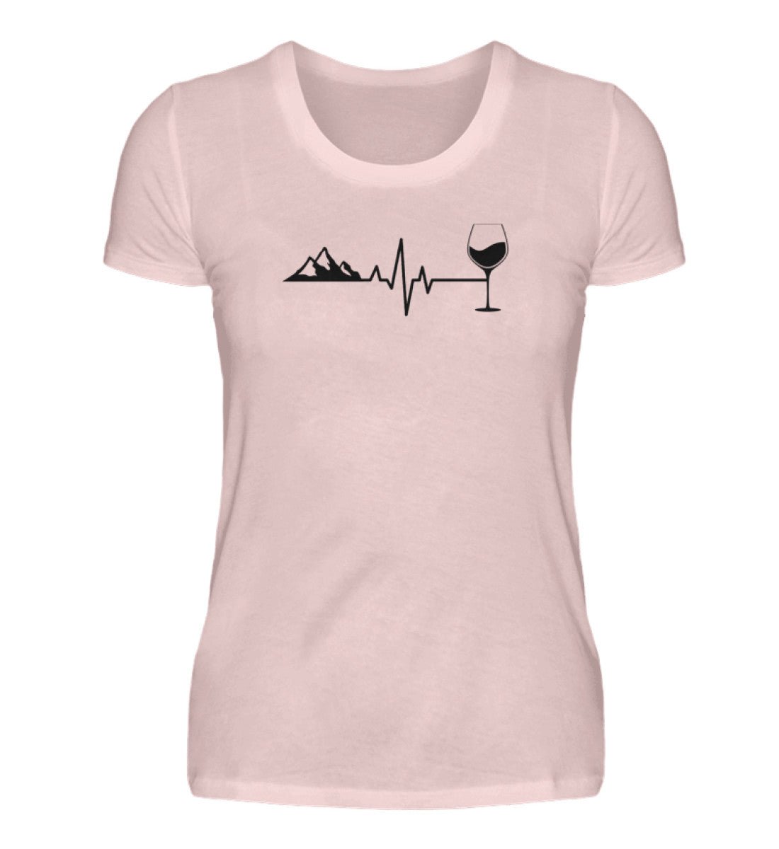 Berg Wein Herzschlag - Damen Premium T-Shirt - Bergliebe Store