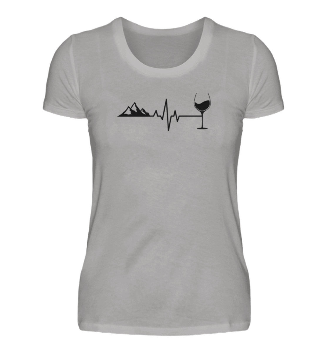 Berg Wein Herzschlag - Damen Premium T-Shirt - Bergliebe Store