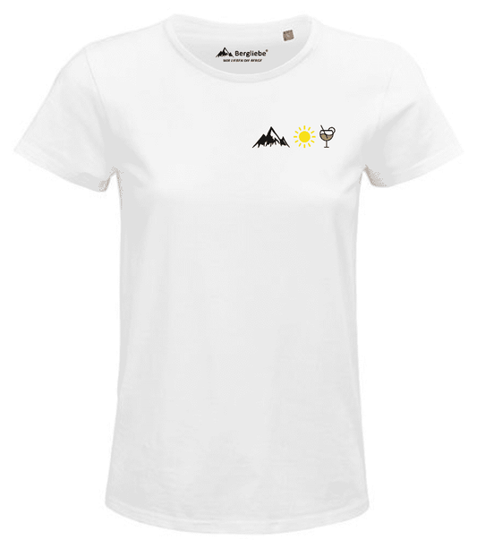Bergliebe® Damen Berg Sonne Spritz Premium Organic T-Shirt - Bergliebe Store