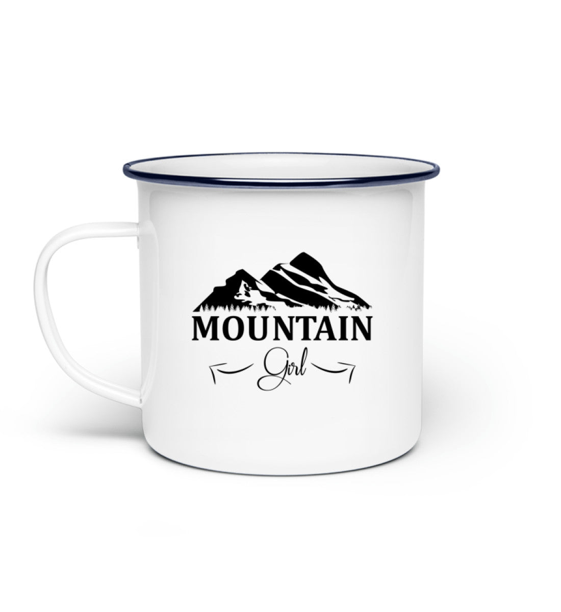 Mountain Girl Emaille Tasse - Bergliebe Store