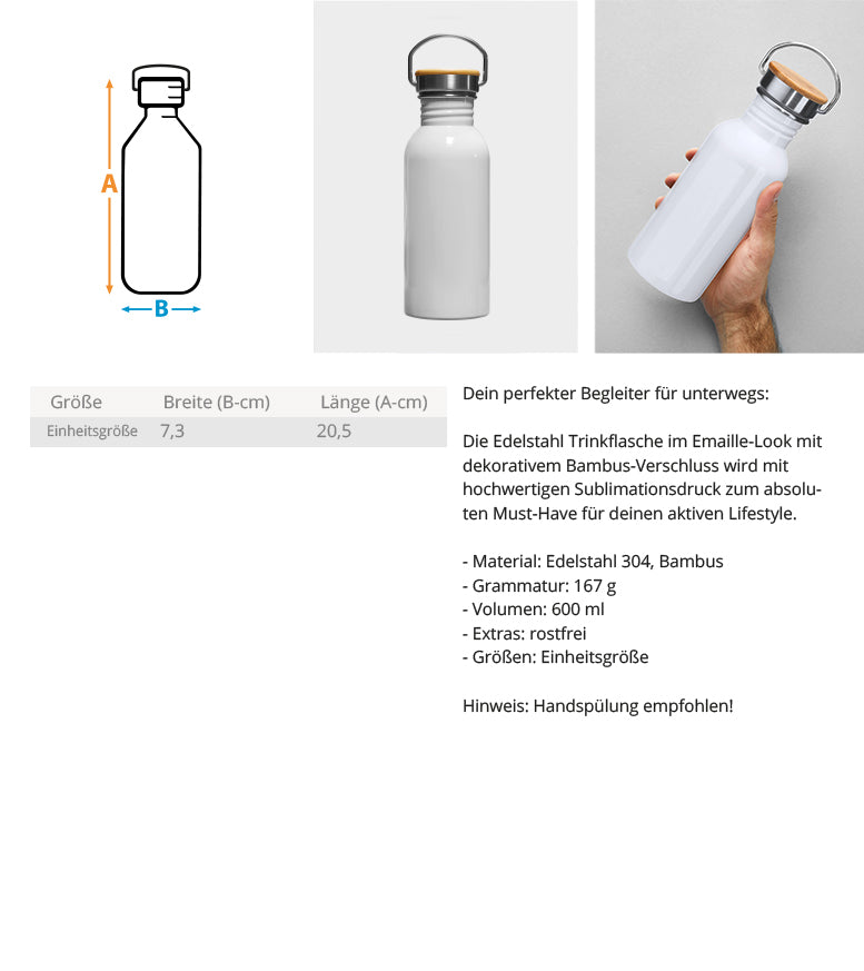 Take a Hike - Edelstahl Trinkflasche 600ml - Bergliebe Store