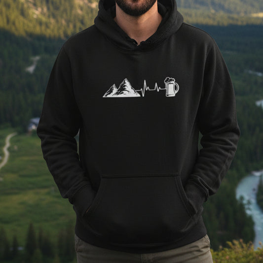 Berg Bier Herzschlag - Unisex Premium Organic Hoodie