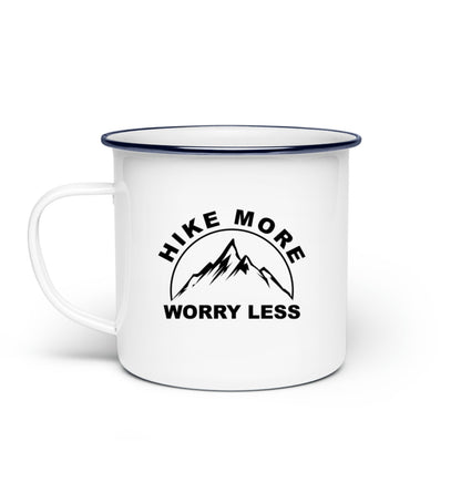 Hike More Worry Less Emaille Tasse - Bergliebe Store