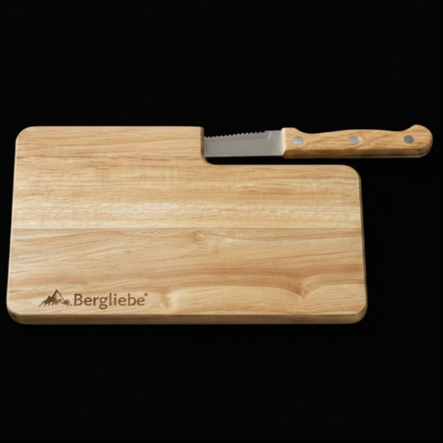 Bergliebe® Holzbrett mit Messer