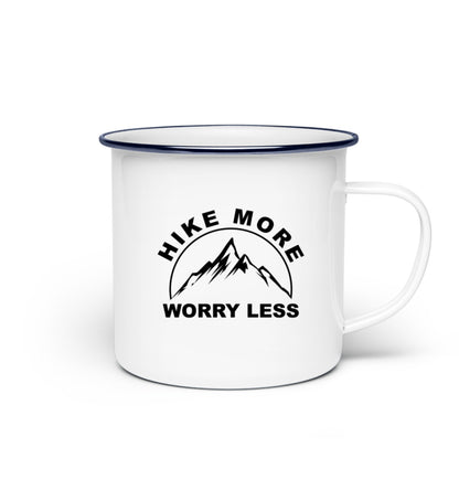 Hike More Worry Less Emaille Tasse - Bergliebe Store
