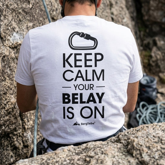 Bergliebe® Belay is on Unisex Premium Organic T-Shirt