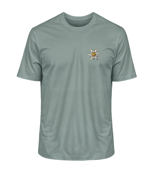 Edelweiss - Unisex Premium Organic T-Shirt mit Stick - Bergliebe Store