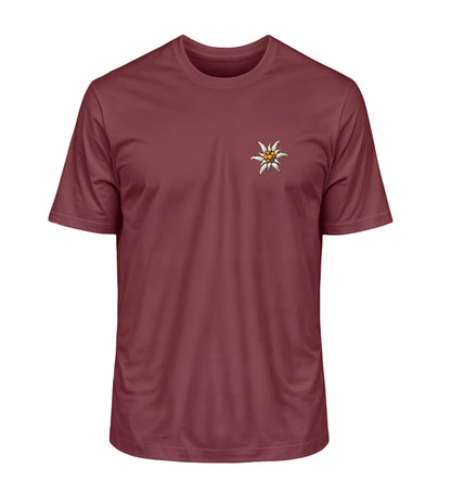 Edelweiss - Unisex Premium Organic T-Shirt mit Stick - Bergliebe Store