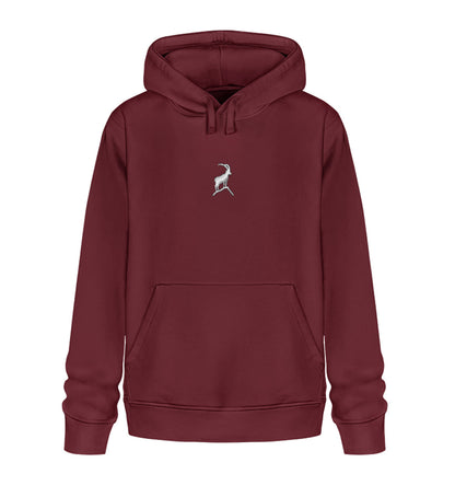 Steinbock - Unisex Premium Organic Hoodie mit Stick - Bergliebe Store