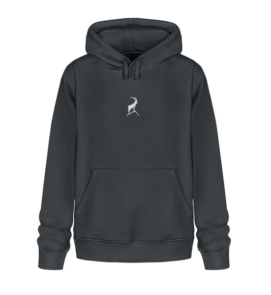 Steinbock - Unisex Premium Organic Hoodie mit Stick - Bergliebe Store