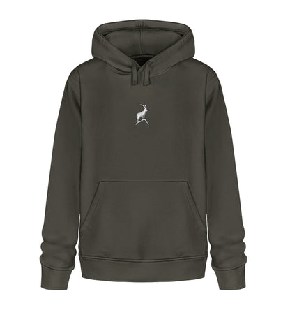 Steinbock - Unisex Premium Organic Hoodie mit Stick - Bergliebe Store