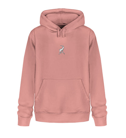 Steinbock - Unisex Premium Organic Hoodie mit Stick - Bergliebe Store