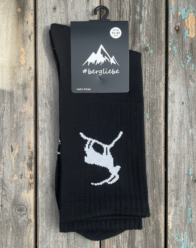 Bergliebe® Unisex Socken - Steinbock Black - Bergliebe Store