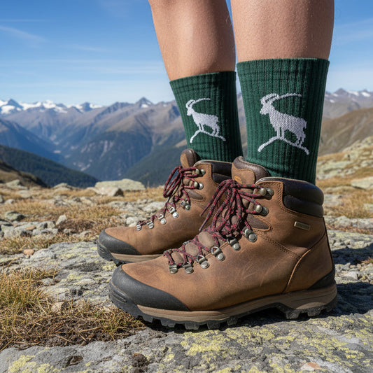 Bergliebe® Unisex Socken - Steinbock Green - Bergliebe Store