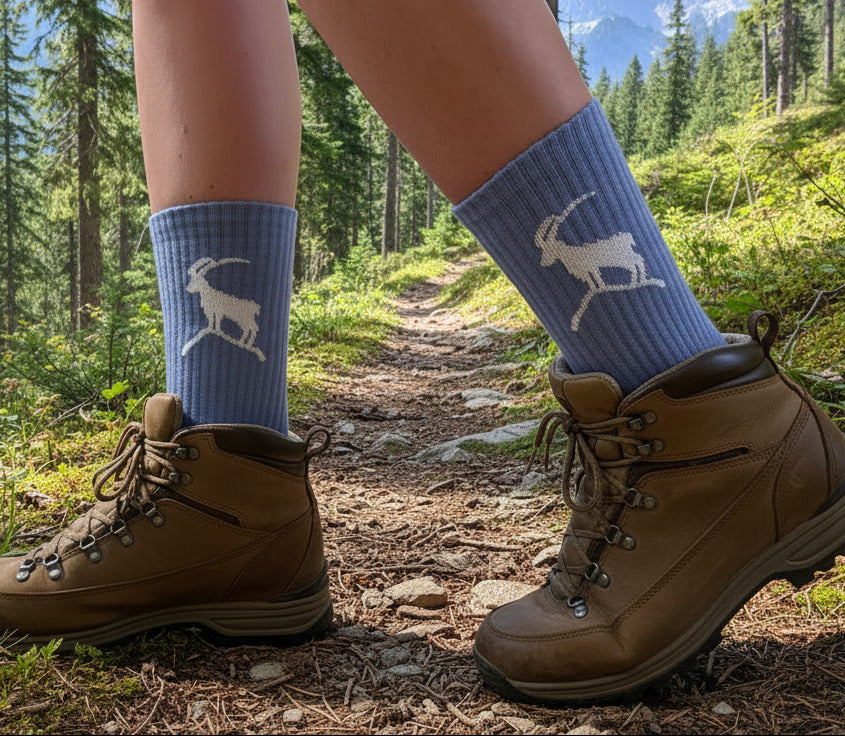 Bergliebe® Unisex Socken - Steinbock Lavender - Bergliebe Store