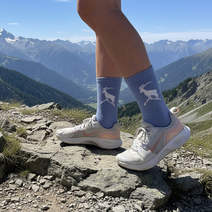 Bergliebe® Unisex Socken - Steinbock Lavender - Bergliebe Store