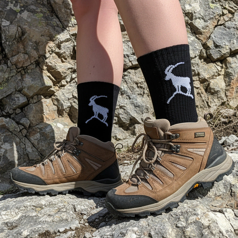 Bergliebe® Unisex Socken - Steinbock Black - Bergliebe Store